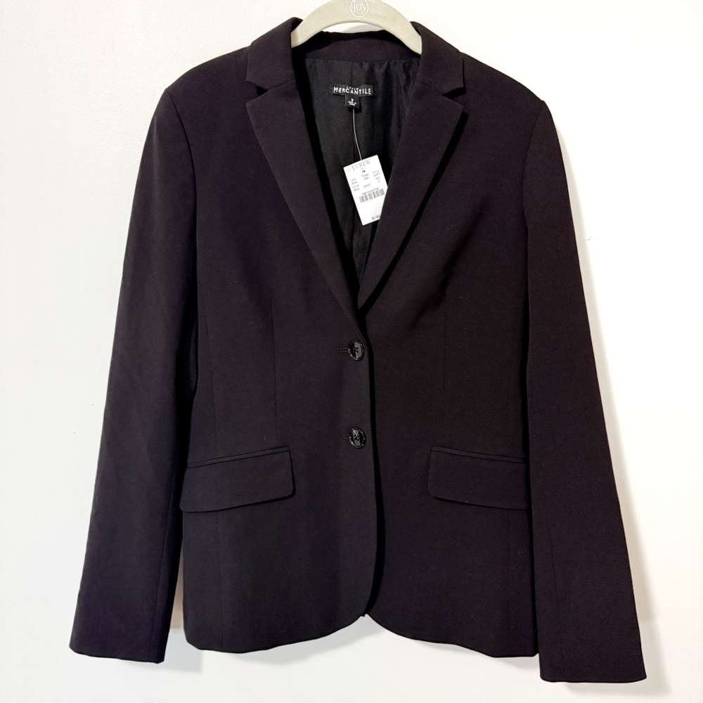 J. Crew Mercantile Classic Black 2 Button Blazer Size 2 NWT